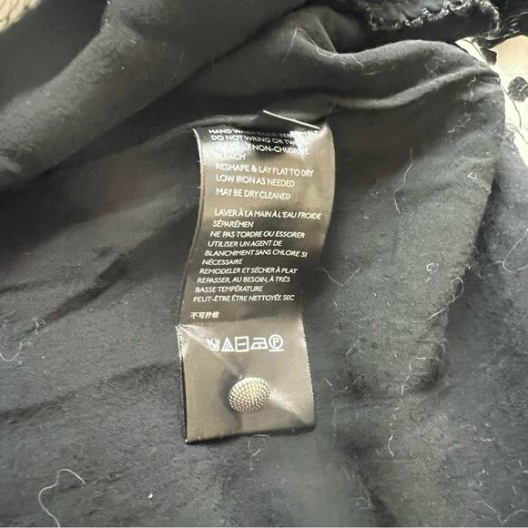 ANTHROPOLOGIE by Jane Black White Textured Floral Babydoll Dress Size 16 - Picture 14 of 16